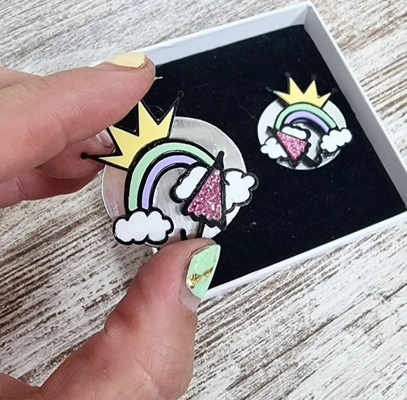 PENDIENTES METACRILATO - ARCOIRIS