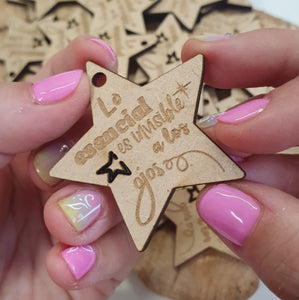 PLACA DE MADERA ESTRELLA